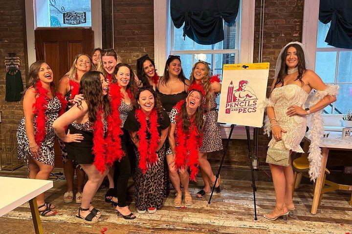 Charleston Bachelorette Party Art Class avec des modèles masculins sexy