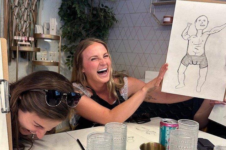Charleston Bachelorette Party Art Class avec des modèles masculins sexy