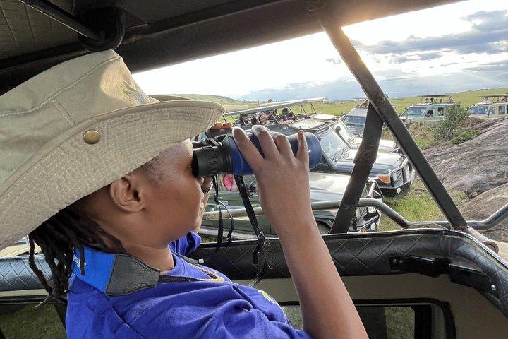 3-dagars Maasai Mara-gruppen deltar i budgetsafari