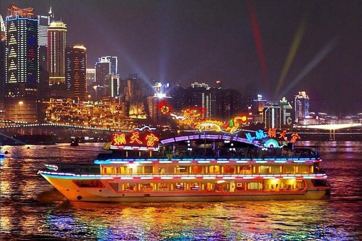 Chongqing nattvandringstur och två floder nattkryssning Eng Esp
