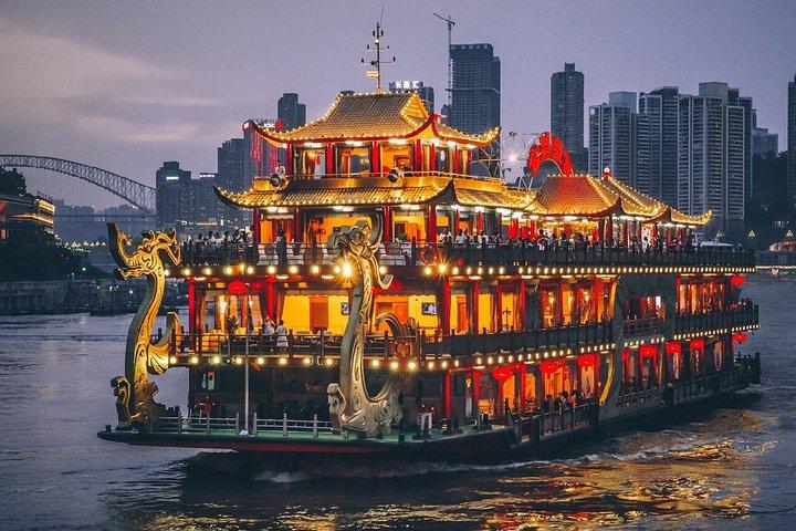 Chongqing nattvandringstur och två floder nattkryssning Eng Esp