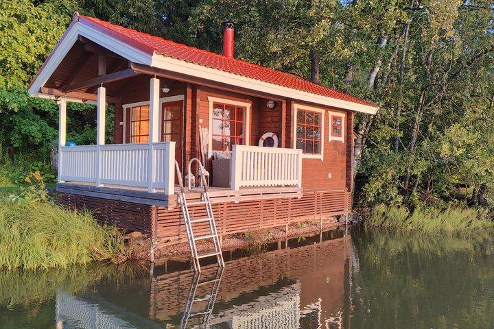 Authentieke Lake Sauna, zwemmen en diner met de lokale bevolking in de buurt van Helsinki
