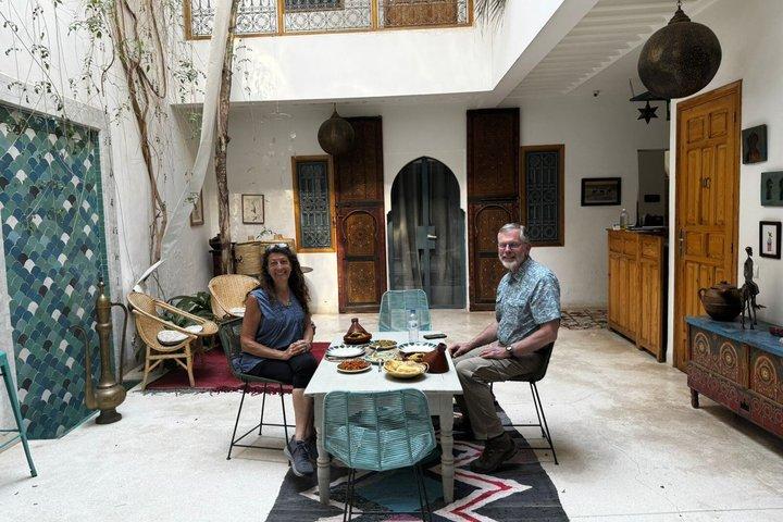 Clase de cocina marroquí en Marrakech con comida tradicional