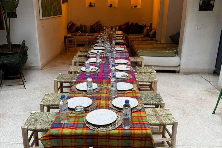 Clase de cocina marroquí en Marrakech con comida tradicional
