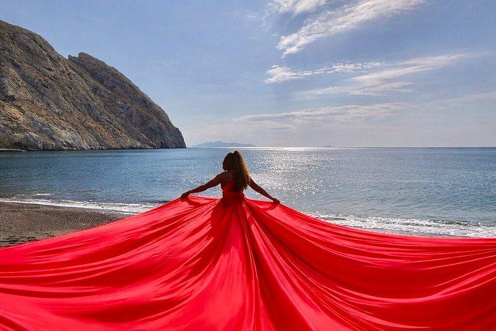 サントリーニのフライングドレス写真撮影 - 象徴的な景色（WE DO MAGIC）
