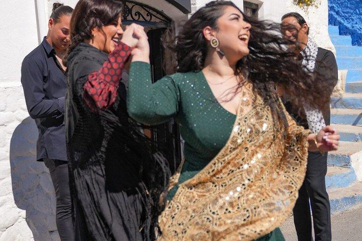 Flamencoshow i Zincalé-hulen med velkomstdrink