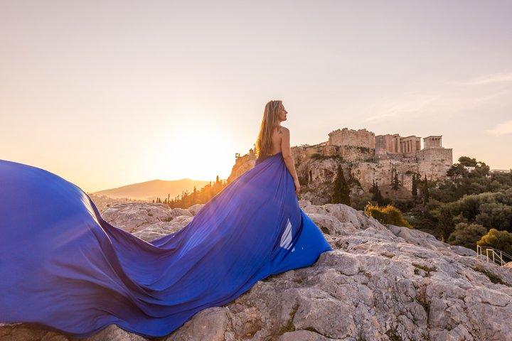 Athens Flowing Klänning Fotografera