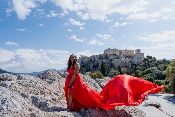 Athens Flowing Klänning Fotografera