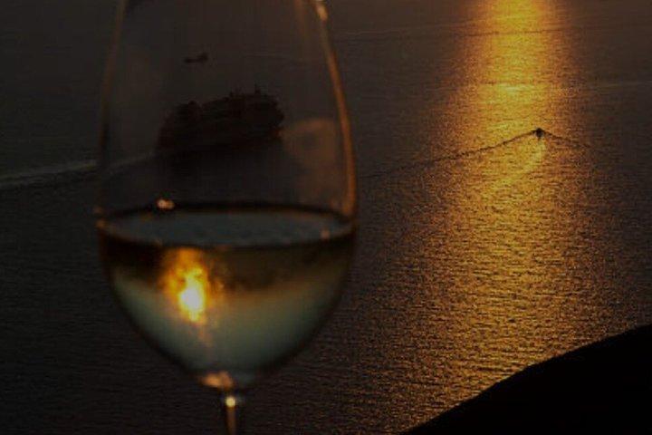 Santorini Private Wine Tour:3 Wineries, Sommelier, Tapas & Sunset