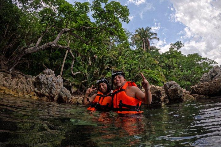Puerto Vallarta: Mergulho com snorkel e peixes tropicais e passeio de tirolesa