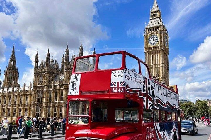 London Vintage Open Top Tour de ônibus com Guia ao vivo