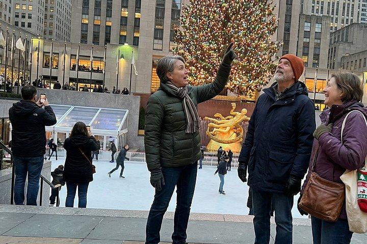 Tour privato a piedi delle luci di Natale di New York