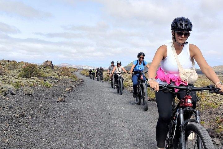 ランザローテEバイクツアー： 火山火口＆絶景ブドウ園