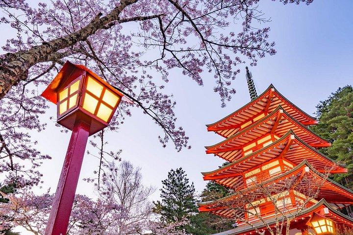 富士山ツアー：忠霊塔、大石公園＆伝統の里