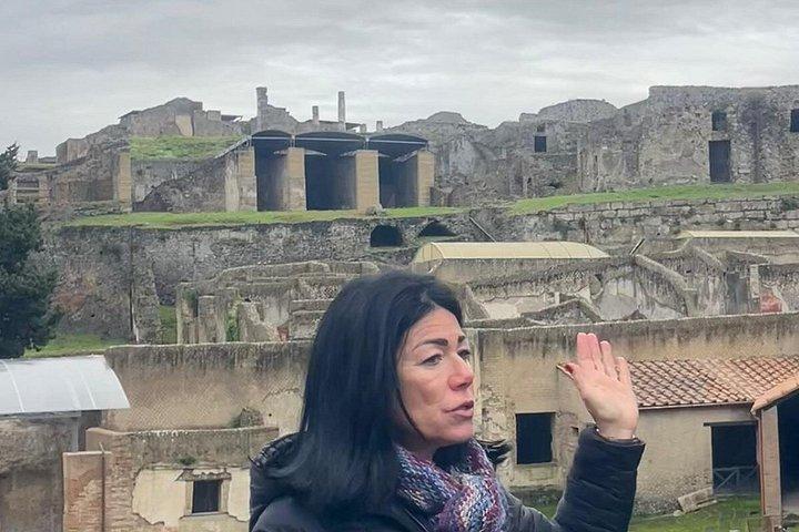 Excursion d'une journée à Pompéi au départ de Naples avec billets coupe-file et Guide