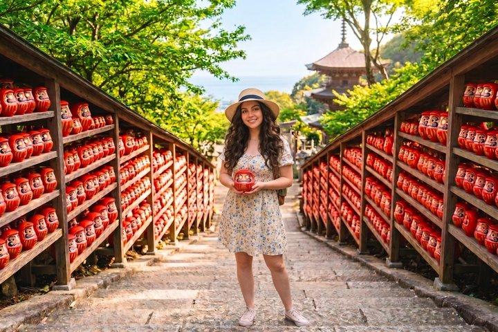 Vanuit Osaka : Arashiyama Forest, Katsuo-ji Tempel en Nara Park Tour