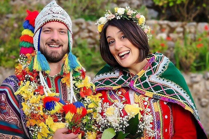 ウマスバンバで本格的なアンデスの結婚式