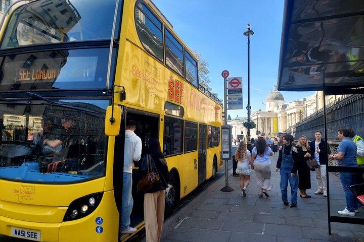 パノラマロンドン：ライブガイド付きロンドン市内2時間オープントップバスツアー