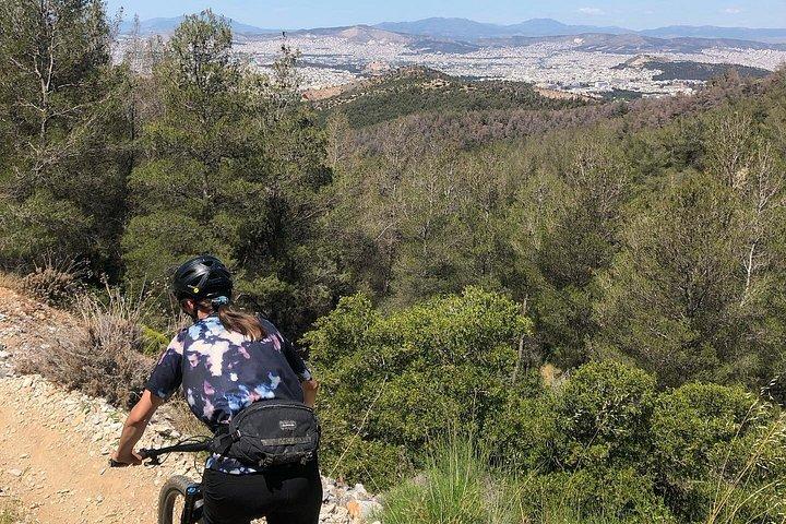 プライベート マウンテン バイク、アテネのイミトス山のトレイル ライド ツアー。