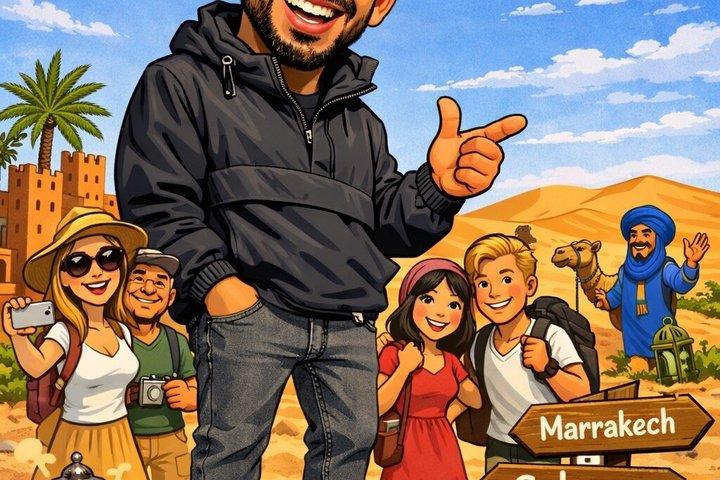 マラケシュからメルズーガ3日-サハラ砂漠ツアーラクダに乗って