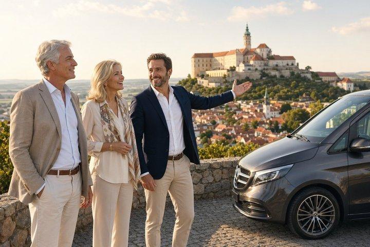 Transfert privé de Vienne à Prague avec arrêt panoramique facultatif