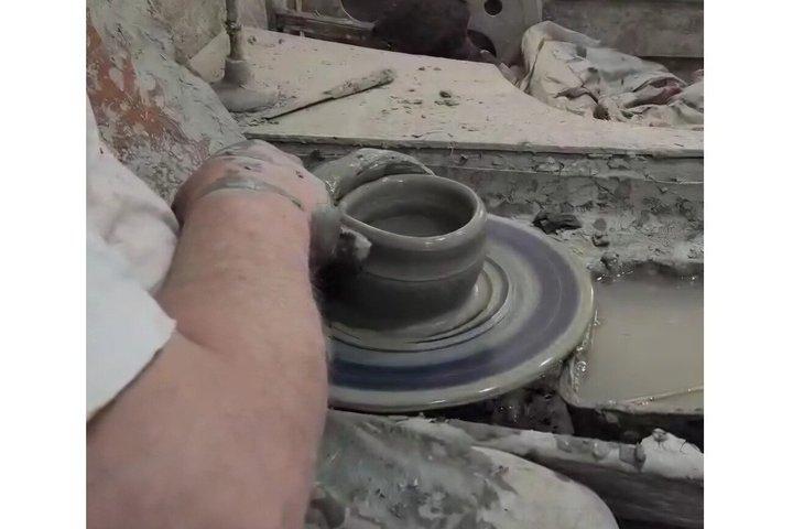 Santorini Töpferwerkstatt und Verkostung