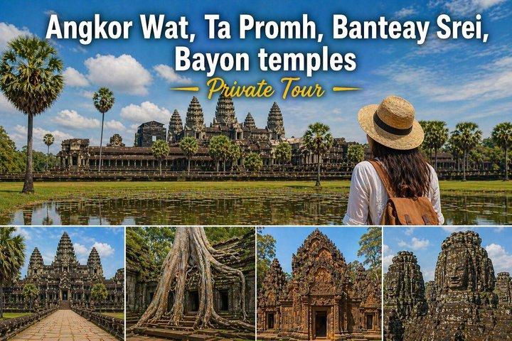 Angkor Wat, Ta Promh, Banteay Srei, Bayon temples Private Tour