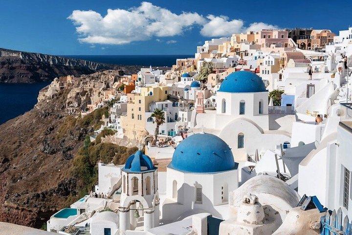 Excursión privada en tierra de Santorini para pasajeros de cruceros