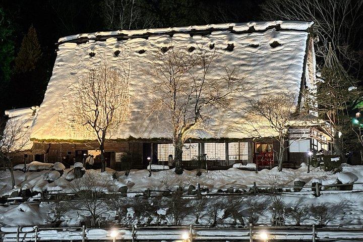 白川郷と飛騨の里の冬のイルミネーションを巡る2日間のバスツアー