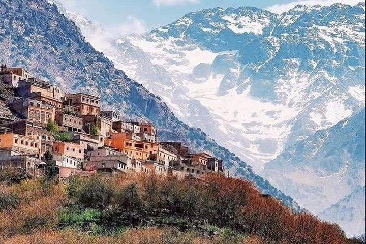 Gita di un'intera giornata alle montagne dell'Atlante Imlil, Giro in cammello nel deserto di Agafay