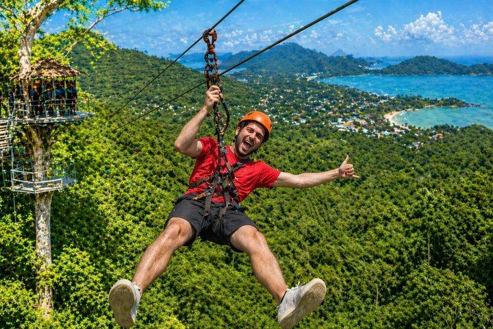 Combo : Seaview Zipline 10 Cable Tree Bridge Bar & 2 - Hour VTT Ride