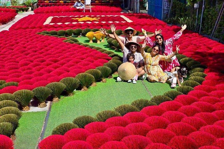 コンボハノイお香村、電車通りツアーで市内観光