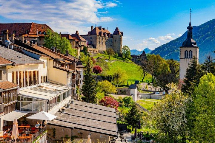 Gruyères Château, Fromage et Chocolat Van privé depuis Montreux