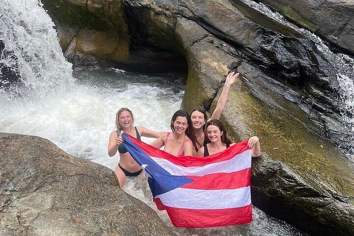 El Yunque Rainforest Waterslide with Beach Relaxation