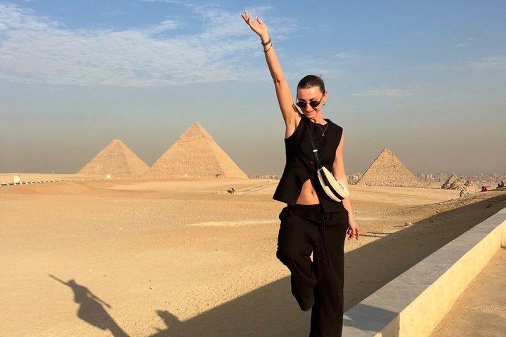 Utforska Giza pyramider och khan Elkhalele basar stad