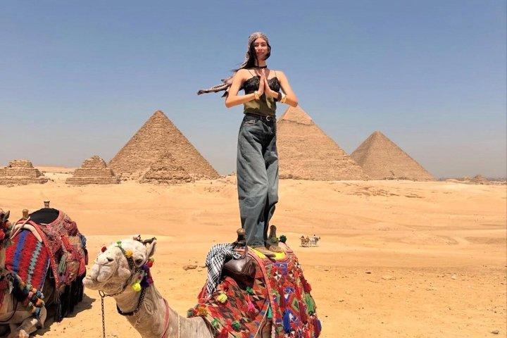 Utforska Giza pyramider och khan Elkhalele basar stad