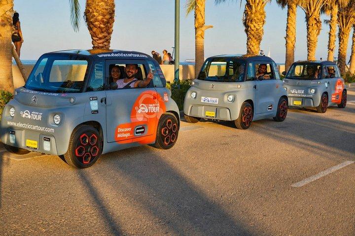 Málaga solnedgang og nat tur med elbil