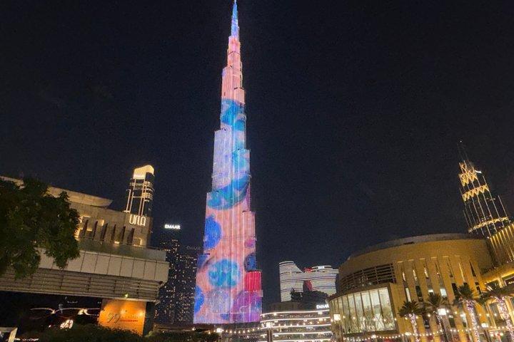 Dubai Night Tour med Burj Khalifa, Fountain Show og vartegn