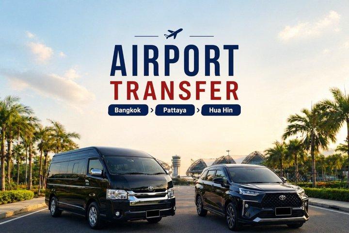 Traslados desde el aeropuerto de Bangkok y traslados interurbanos en espacioso vehículo privado