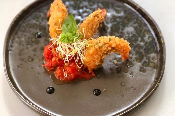Crie um menu Francês completo com aulas de culinária de visita ao mercado