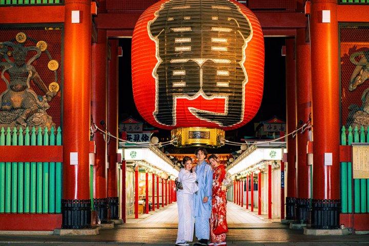 Tóquio : Asakusa Fotografia guiada, incluindo aluguel de temporada de kimono