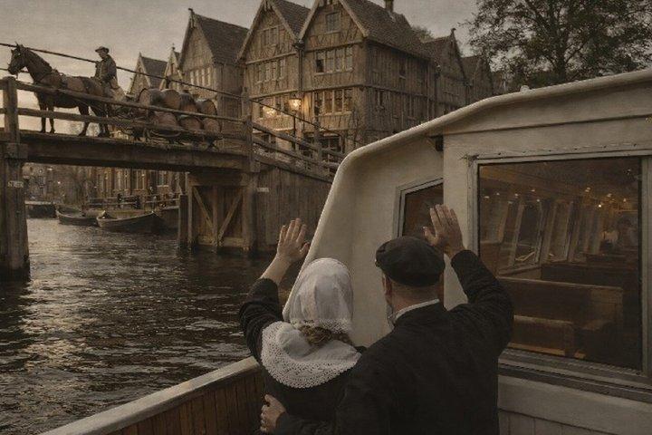 Amsterdam 75 minutters Canal Cruise med VR Golden Age Experience
