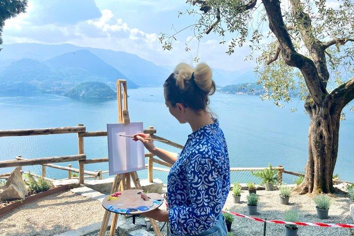 Freiluftmalerei auf Schloss Vezio in Varenna