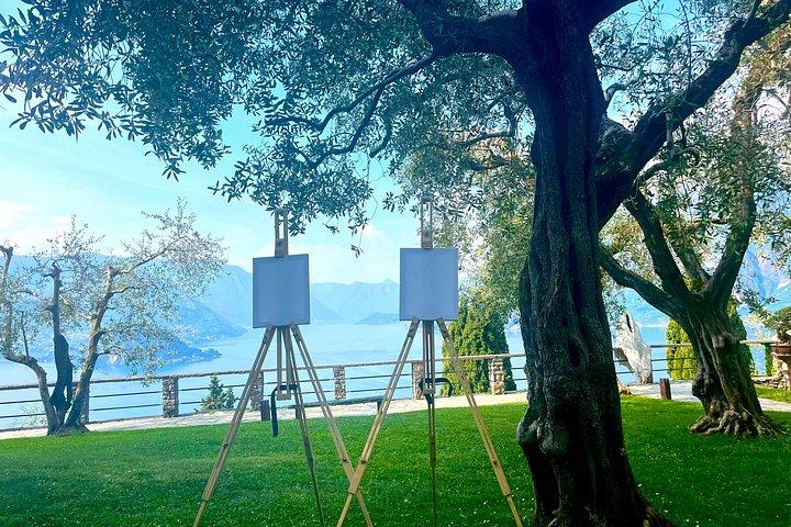 Outdoor painting at Vezio Varenna Castle