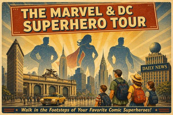 Superhelden in New York Rundgang
