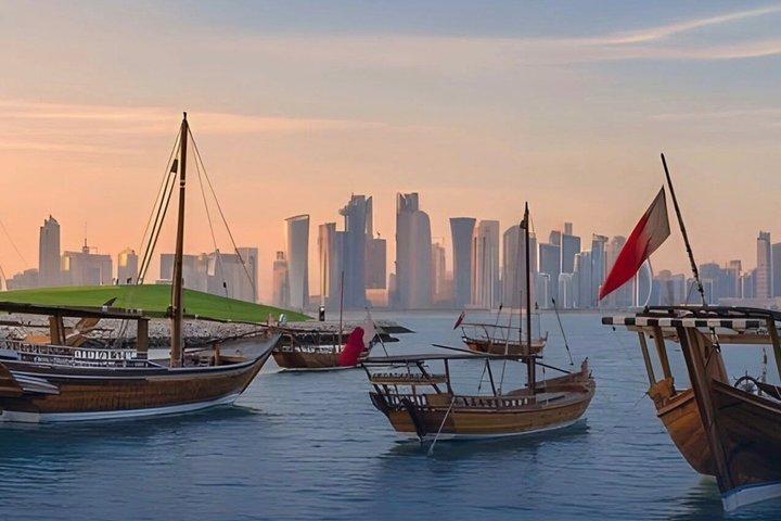 Traditional Arabian Dhow Cruise with Sunset and Skyline Dinner
