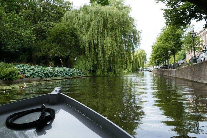 Excursion privée en bateau sur le canal de Leyde avec boissons et collations