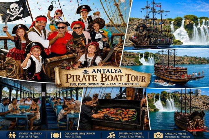 Antalya Pirate Boat Tour to Lower Duden Waterfalls
