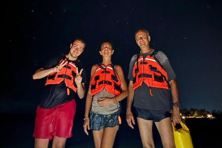 Holbox kayak Bioluminescense tour