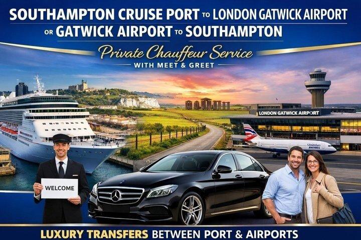 London Gatwick Lufthavn til eller fra Southampton Cruise Port